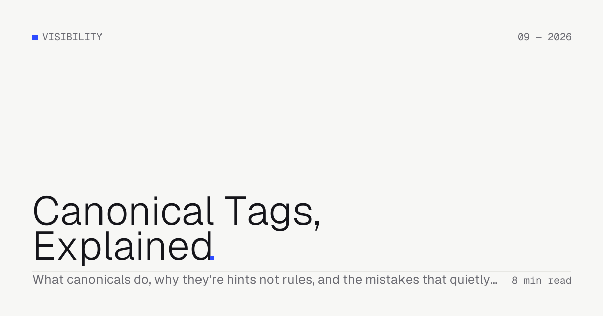 Canonical Tags, Explained — Troiana insight cover