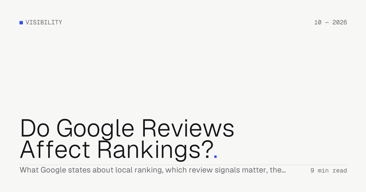 Do Google Reviews Affect Rankings? — Troiana insight cover