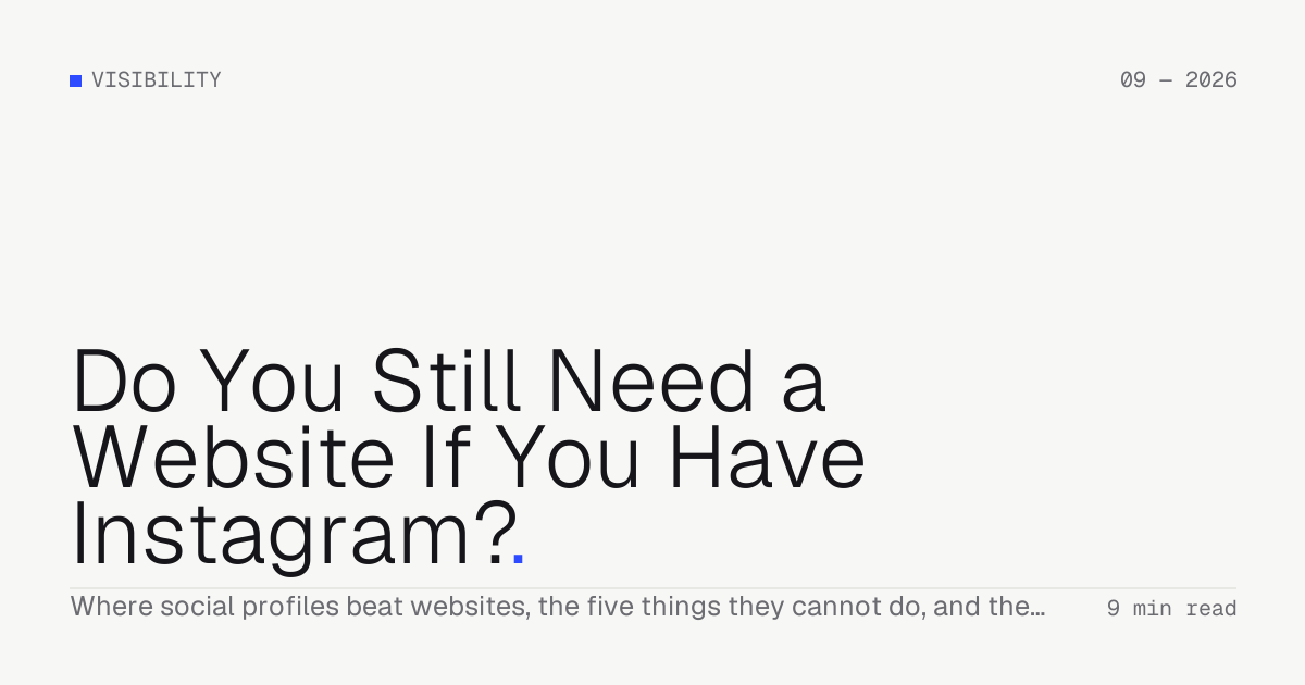Do You Still Need a Website If You Have Instagram? — Troiana insight cover