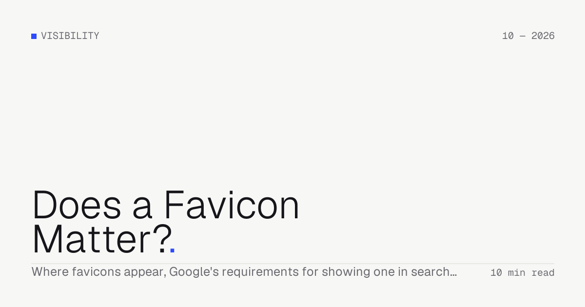 Does a Favicon Matter? — Troiana insight cover