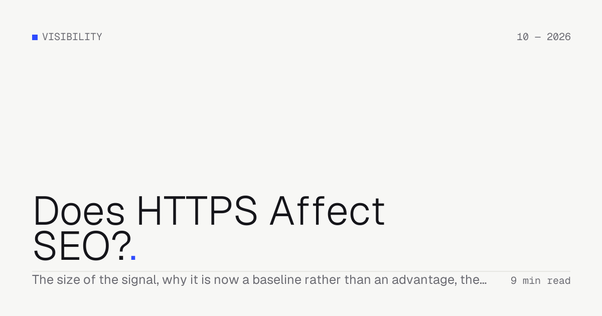 Does HTTPS Affect SEO? — Troiana insight cover