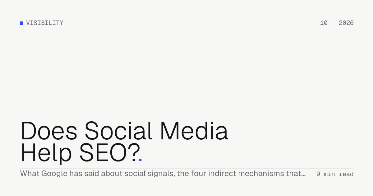 Does Social Media Help SEO? — Troiana insight cover