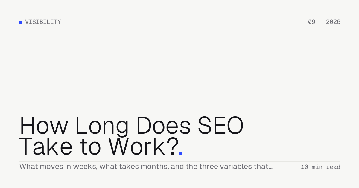How Long Does SEO Take to Work? — Troiana insight cover