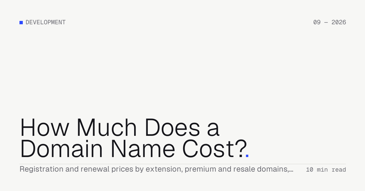 How Much Does a Domain Name Cost? — Troiana insight cover