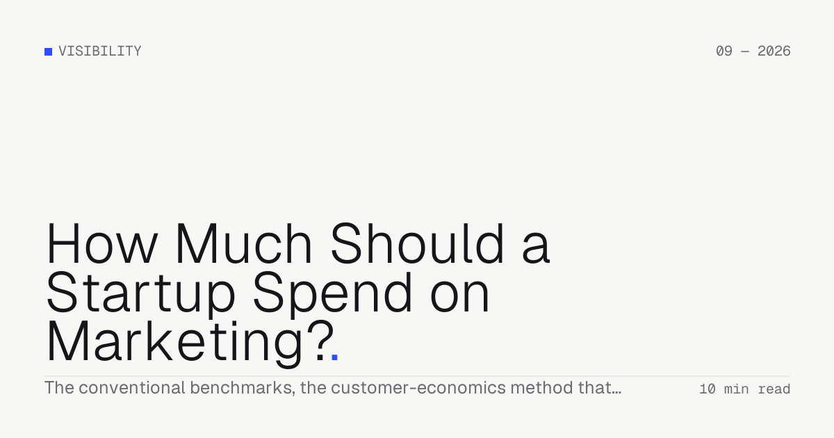 How Much Should a Startup Spend on Marketing? — Troiana insight cover