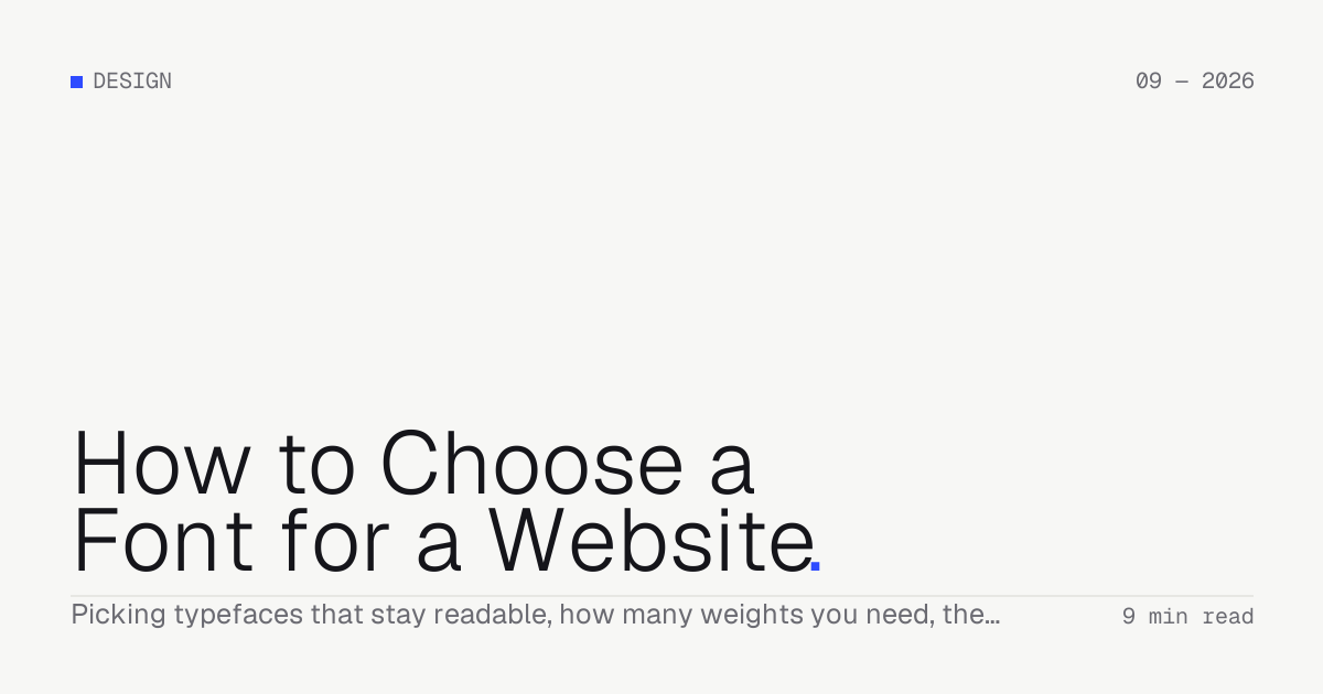 How to Choose a Font for a Website — Troiana insight cover