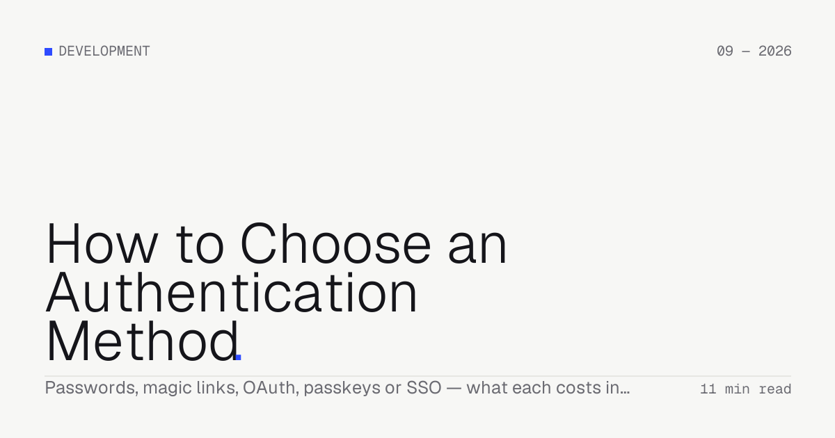 How to Choose an Authentication Method — Troiana insight cover