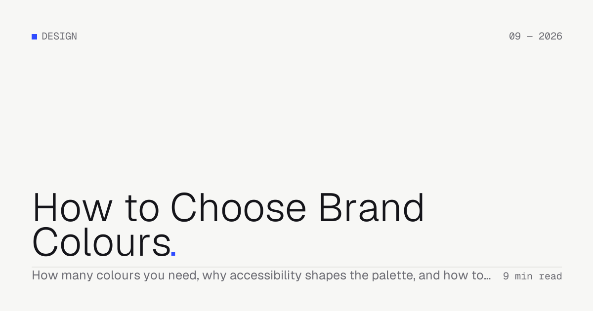 How to Choose Brand Colours — Troiana insight cover