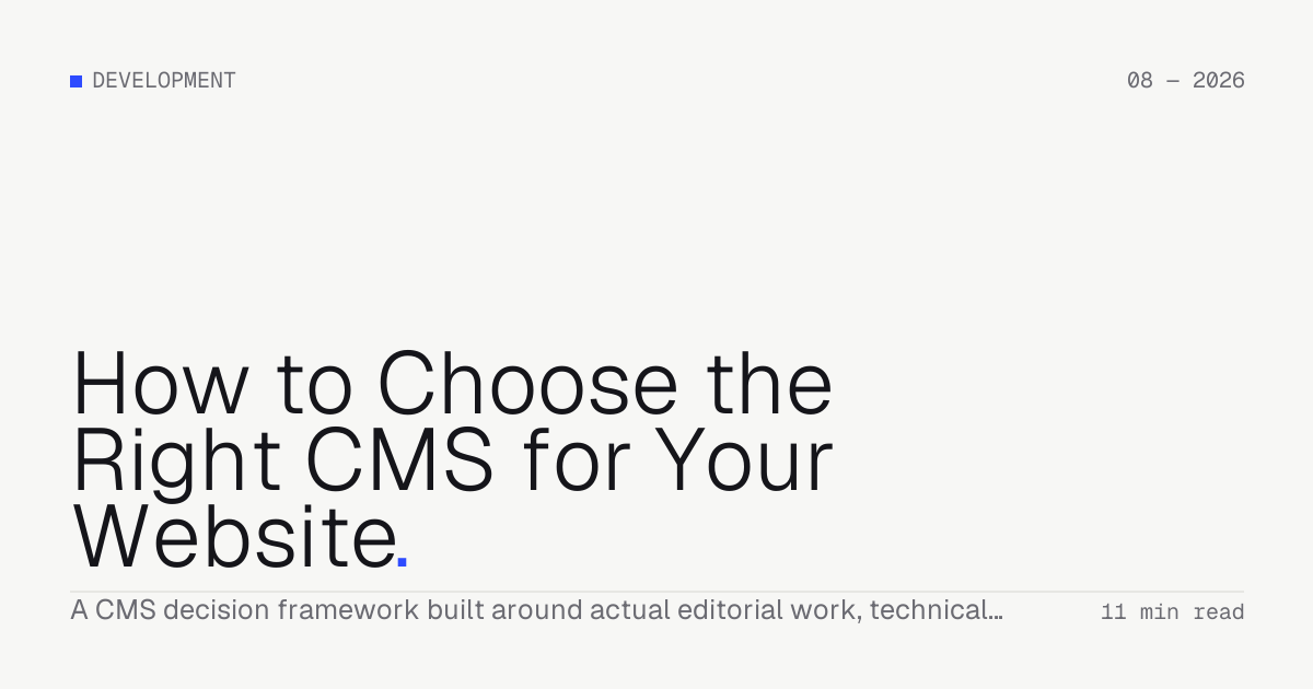 How to Choose the Right CMS for Your Website — Troiana insight cover