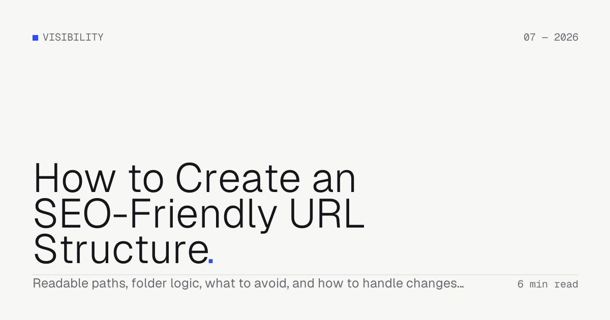 How to Create an SEO-Friendly URL Structure — Troiana insight cover