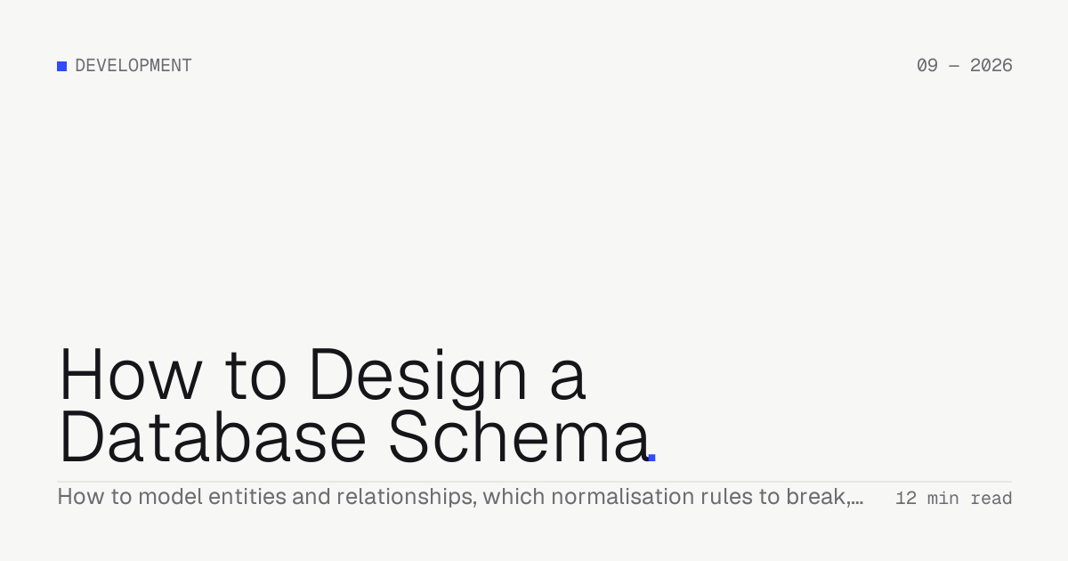 How to Design a Database Schema — Troiana insight cover