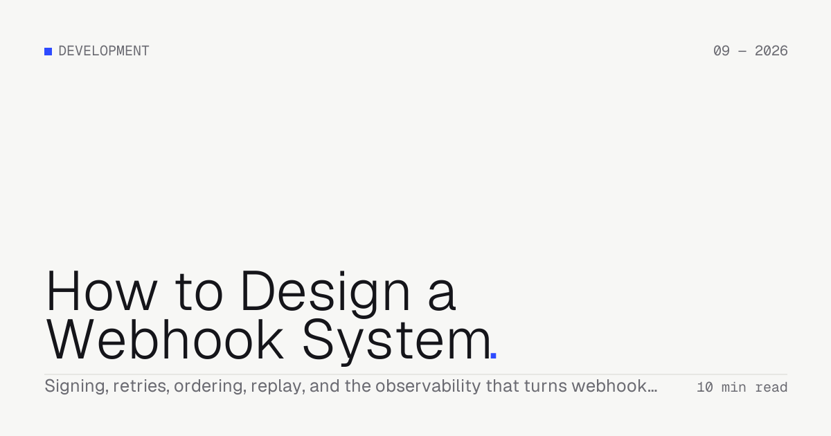 How to Design a Webhook System — Troiana insight cover