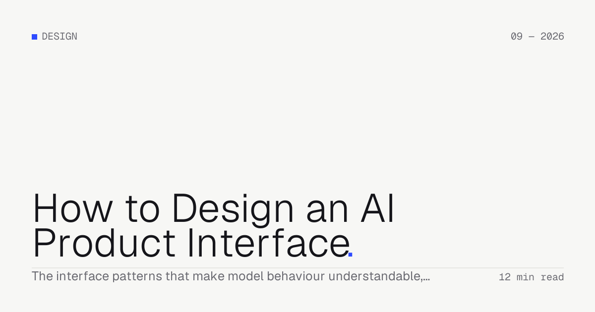 How to Design an AI Product Interface — Troiana insight cover