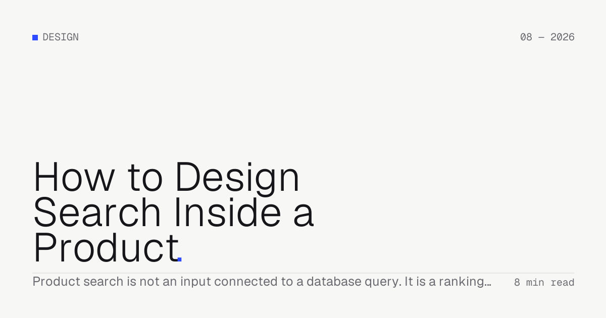 How to Design Search Inside a Product — Troiana insight cover