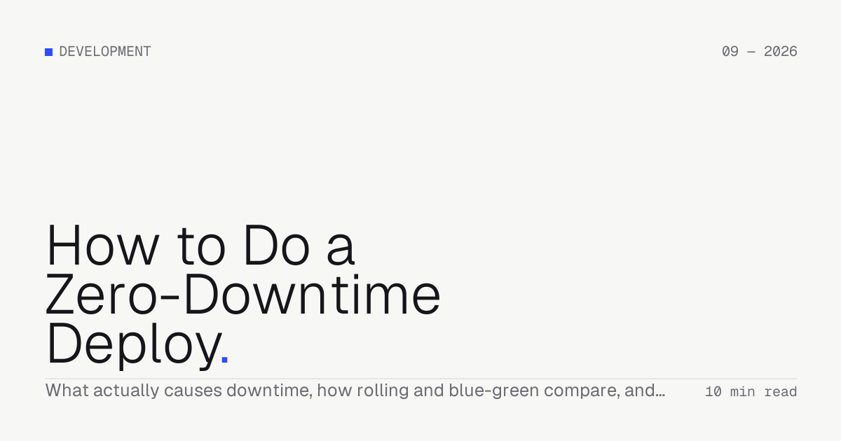 How to Do a Zero-Downtime Deploy — Troiana insight cover