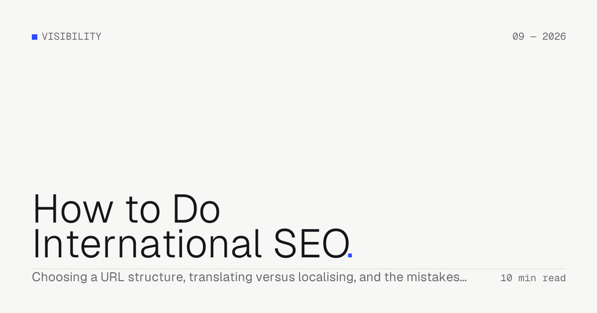 How to Do International SEO — Troiana insight cover