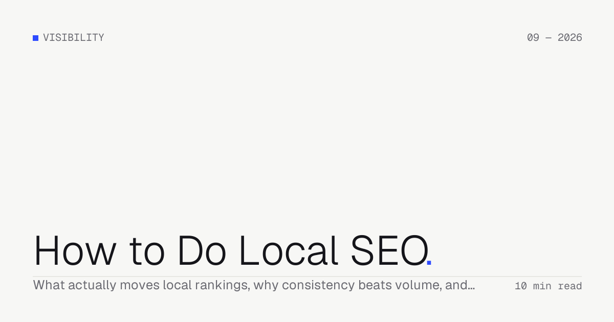 How to Do Local SEO — Troiana insight cover