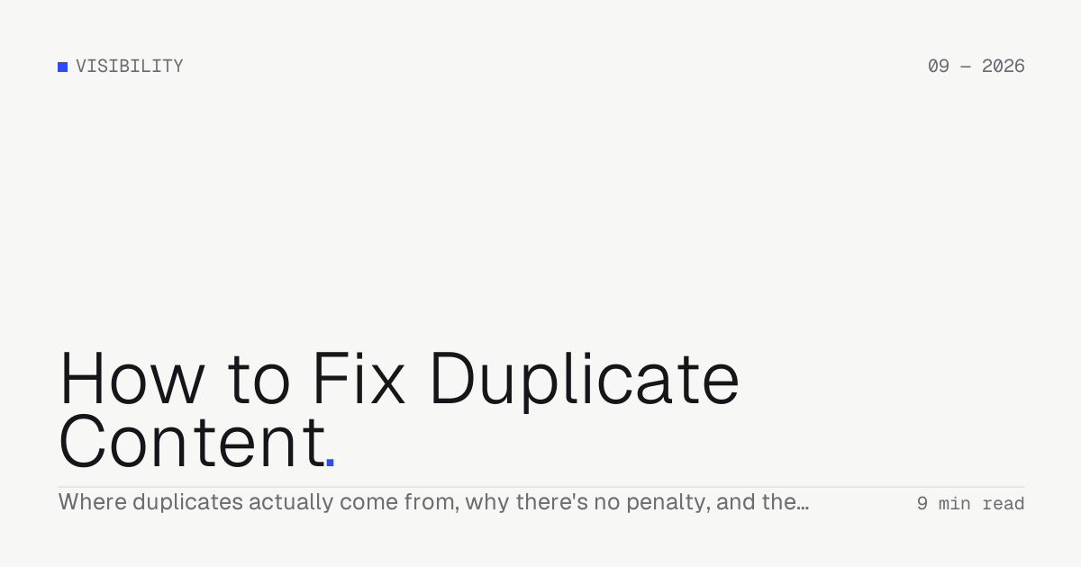 How to Fix Duplicate Content — Troiana insight cover