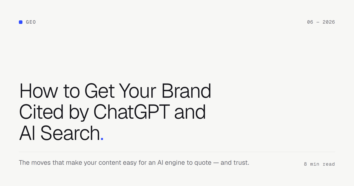 How to Get Your Brand Cited by AI Search — Troiana