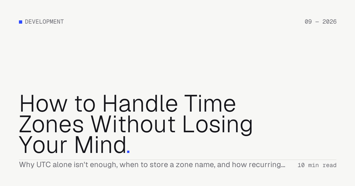 How to Handle Time Zones Without Losing Your Mind — Troiana insight cover