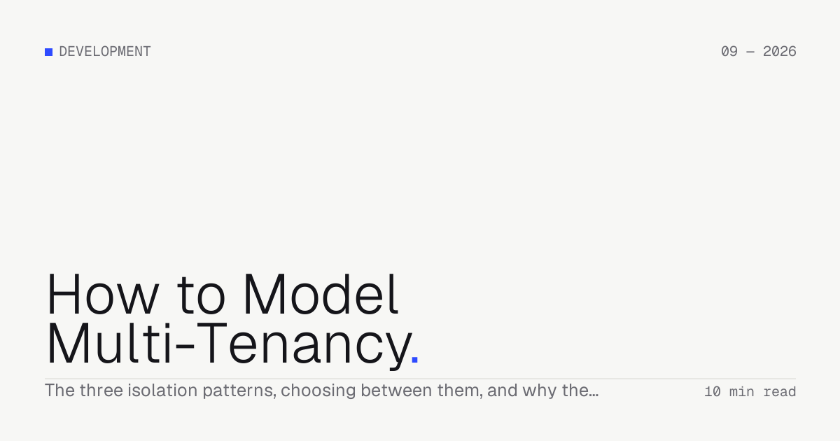 How to Model Multi-Tenancy — Troiana insight cover