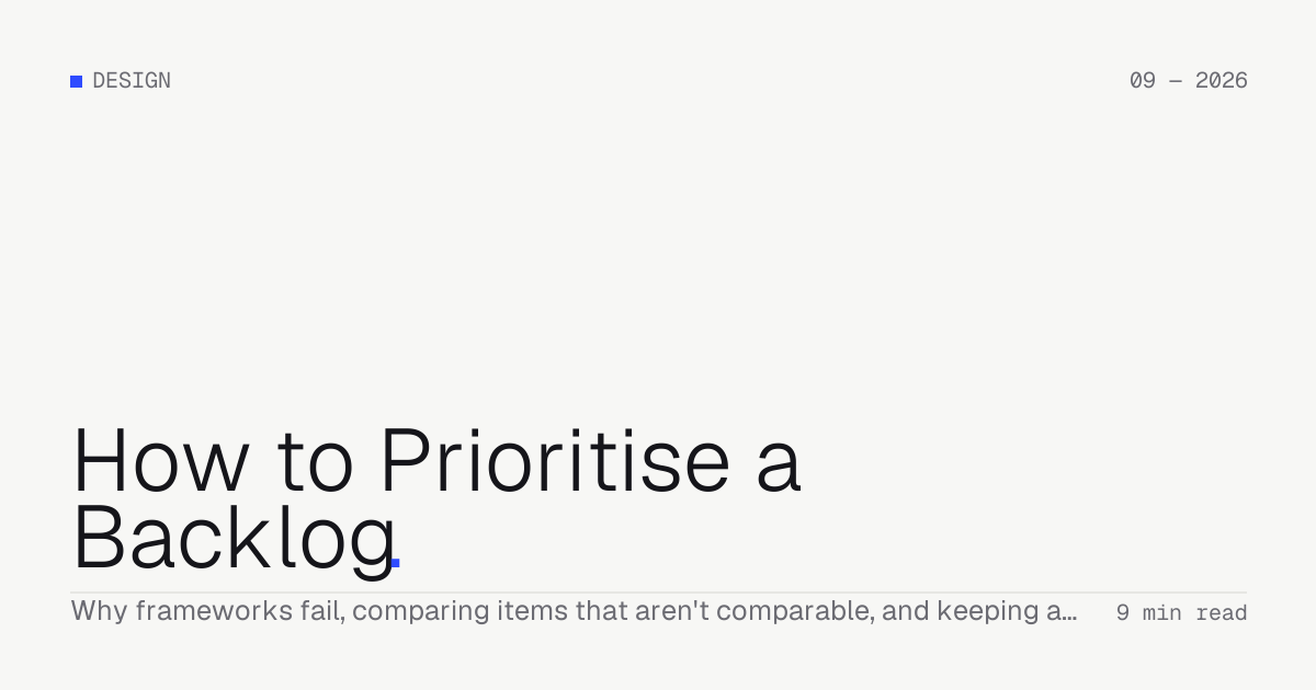 How to Prioritise a Backlog — Troiana insight cover