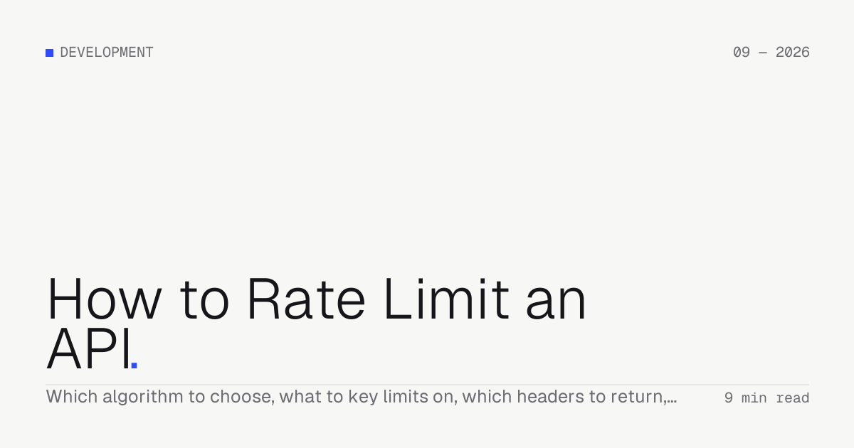 How to Rate Limit an API — Troiana insight cover