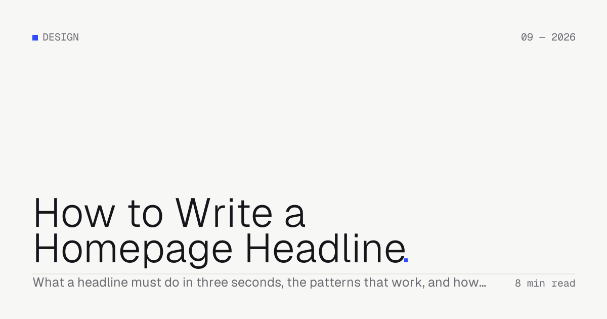 How to Write a Homepage Headline — Troiana insight cover