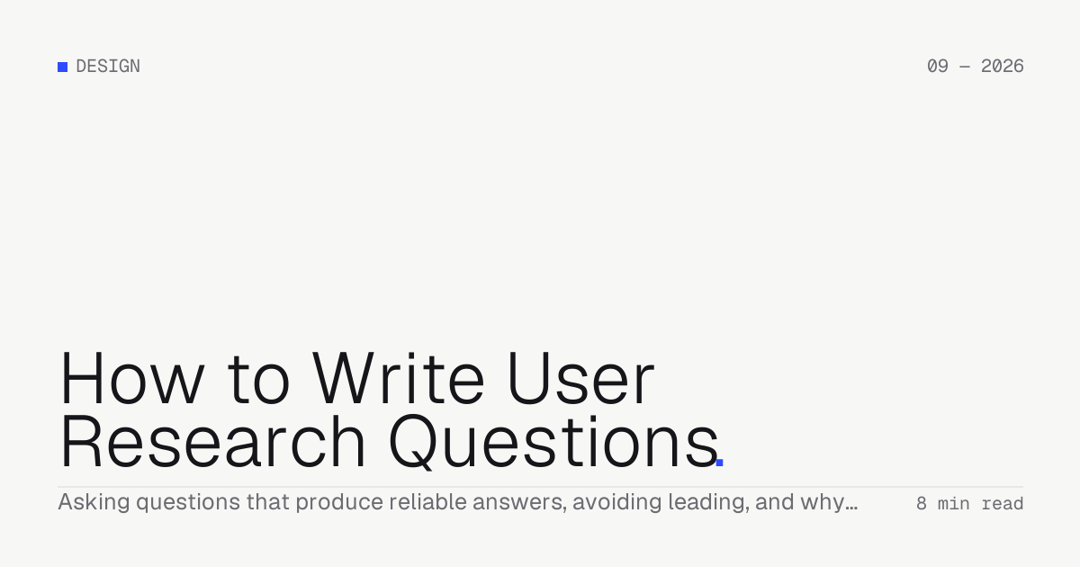 How to Write User Research Questions — Troiana insight cover