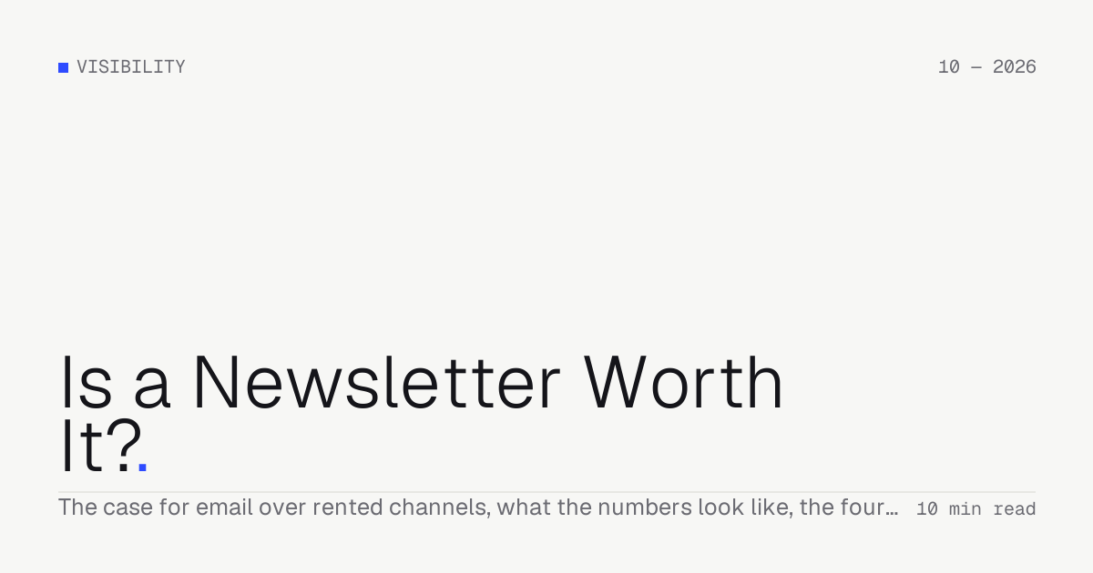 Is a Newsletter Worth It? — Troiana insight cover