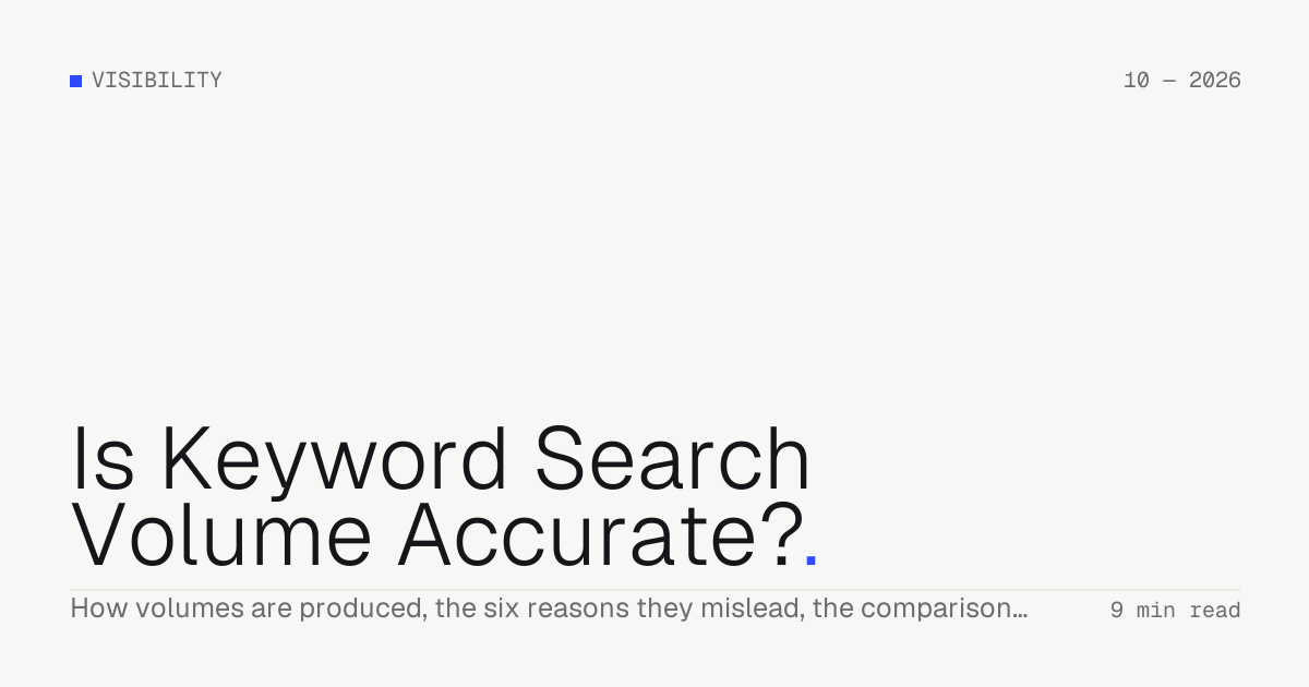 Is Keyword Search Volume Accurate? — Troiana insight cover