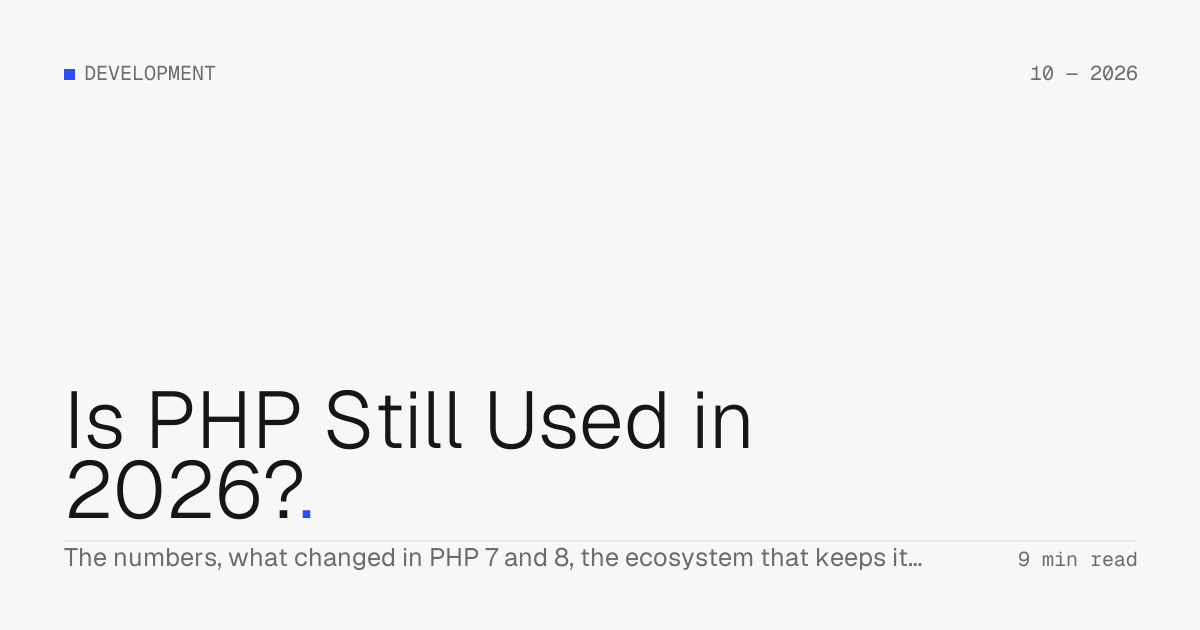 Is PHP Still Used in 2026? — Troiana insight cover