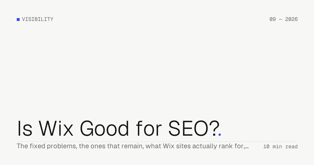 Is Wix Good for SEO? — Troiana insight cover