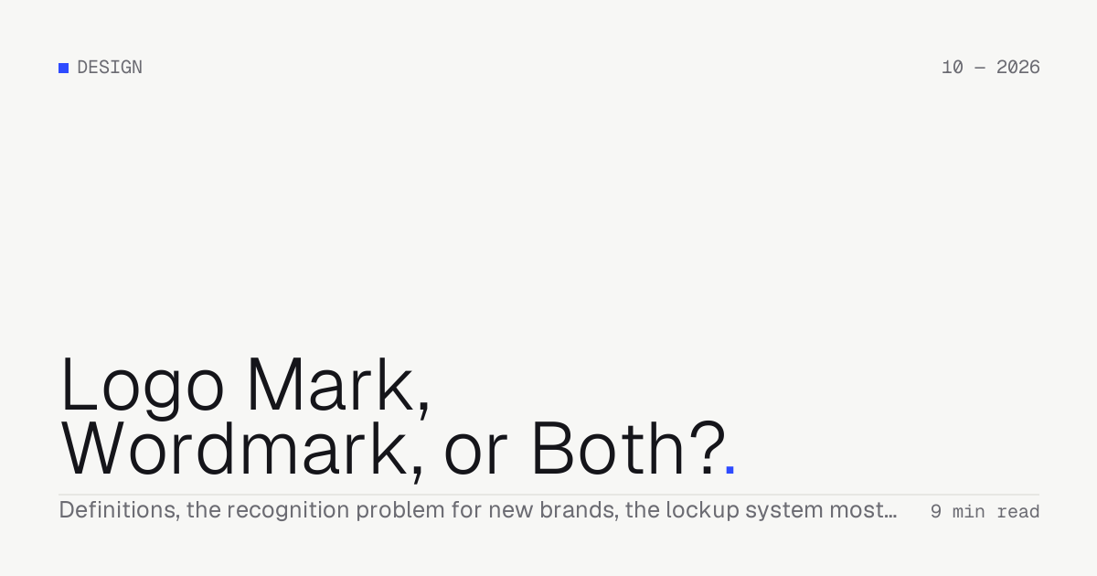 Logo Mark, Wordmark, or Both? — Troiana insight cover