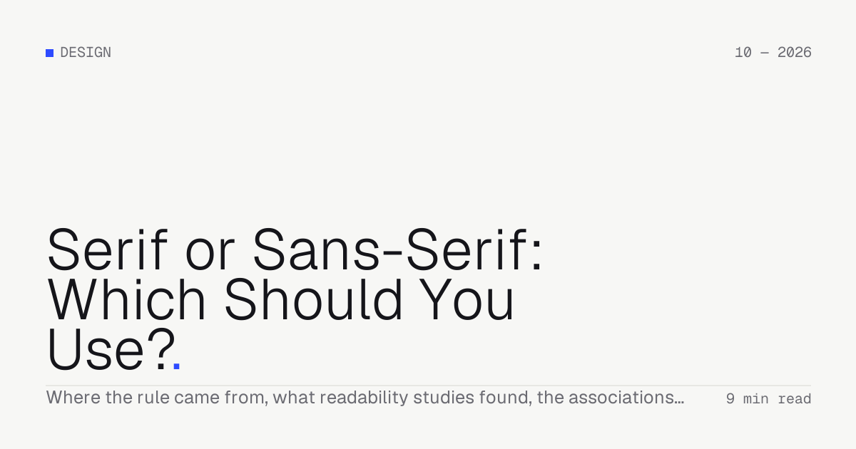 Serif or Sans-Serif: Which Should You Use? — Troiana insight cover
