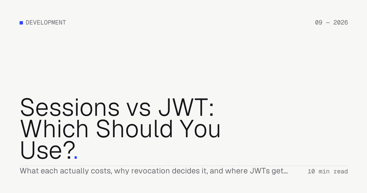 Sessions vs JWT: Which Should You Use? — Troiana insight cover