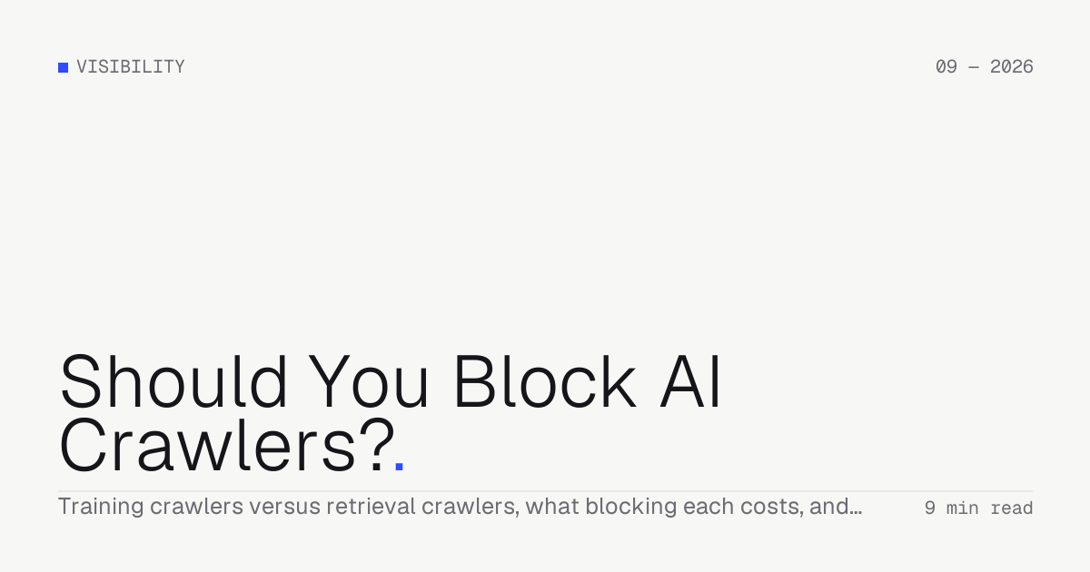 Should You Block AI Crawlers? — Troiana insight cover
