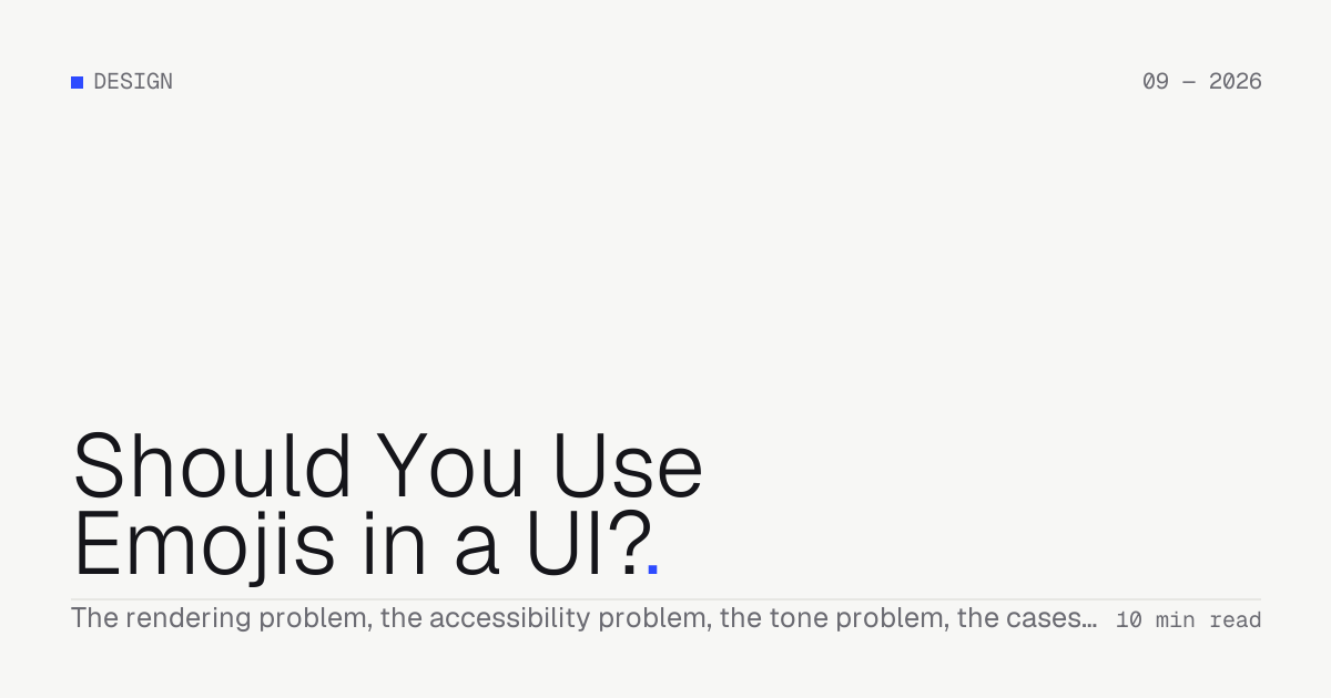 Should You Use Emojis in a UI? โ Troiana insight cover