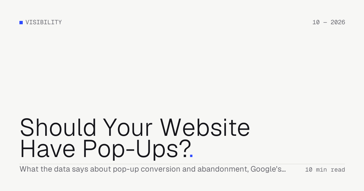 Should Your Website Have Pop-Ups? — Troiana insight cover