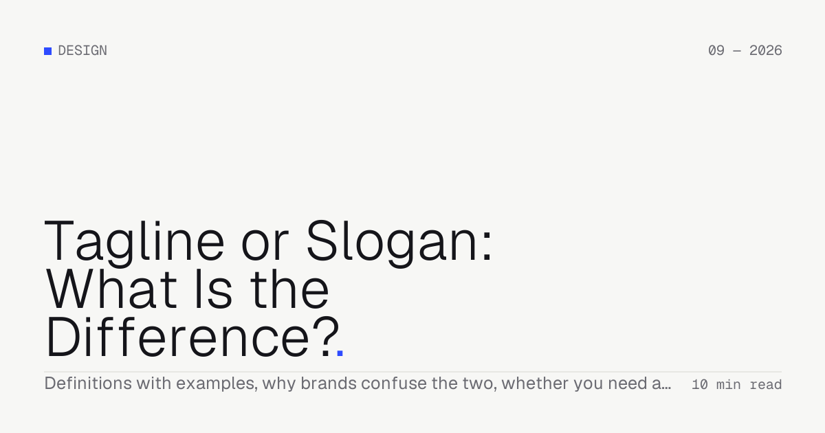 Tagline or Slogan: What Is the Difference? — Troiana insight cover