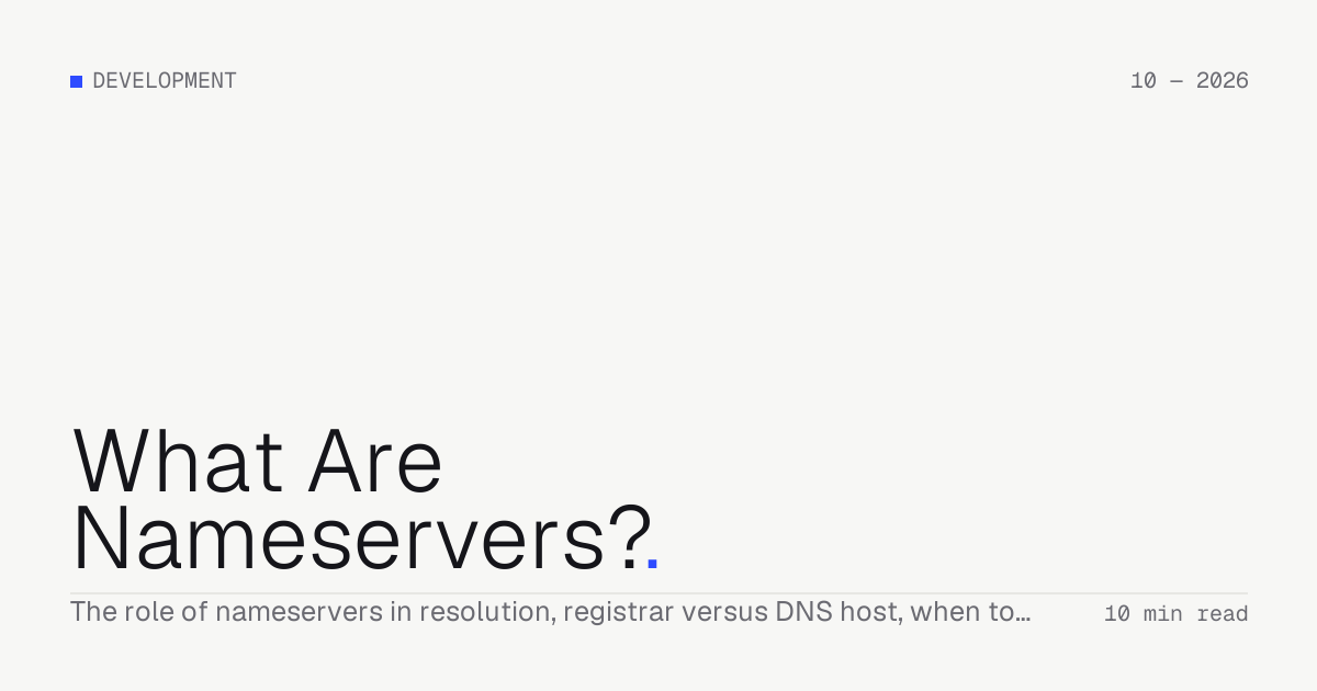 What Are Nameservers? — Troiana insight cover