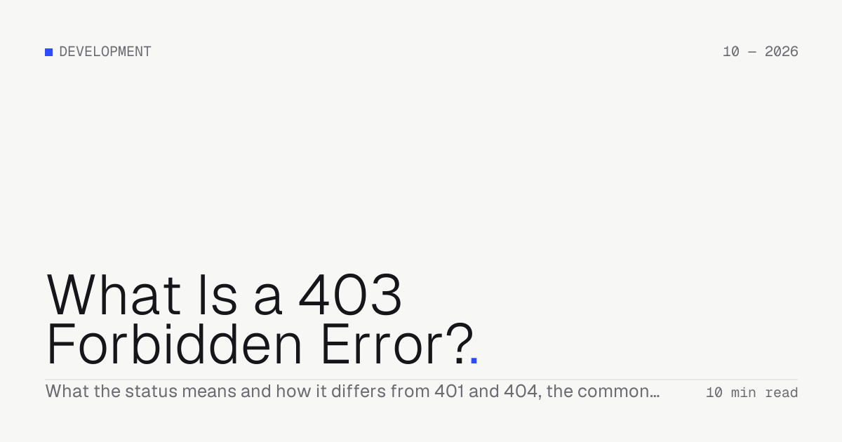 What Is a 403 Forbidden Error? — Troiana insight cover