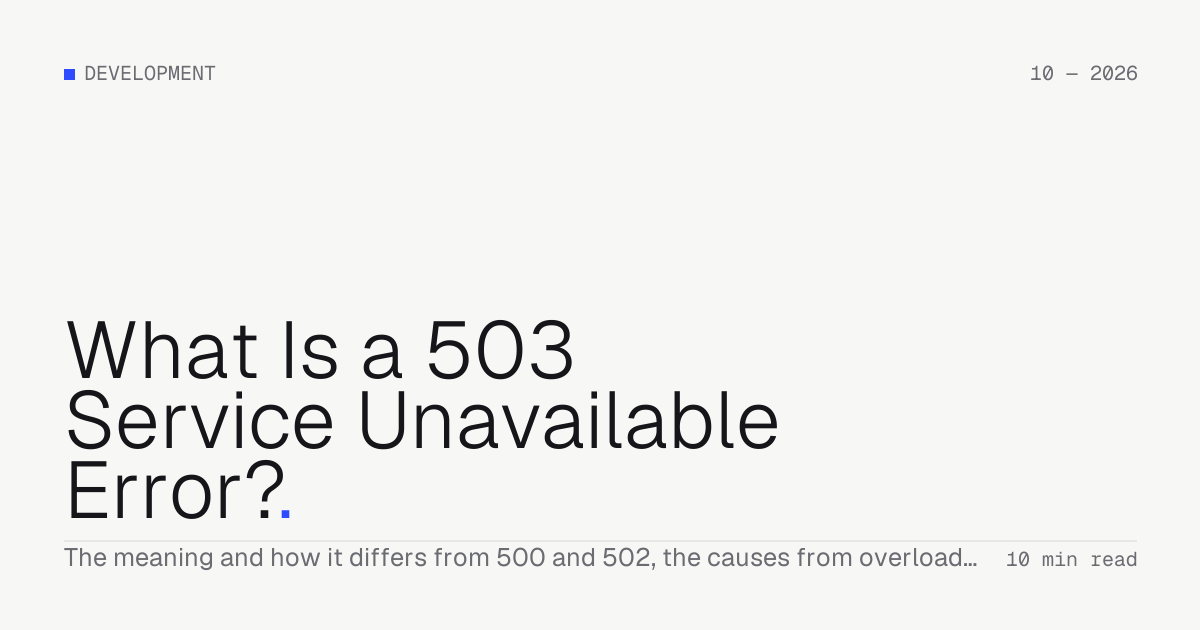 What Is a 503 Service Unavailable Error? — Troiana insight cover