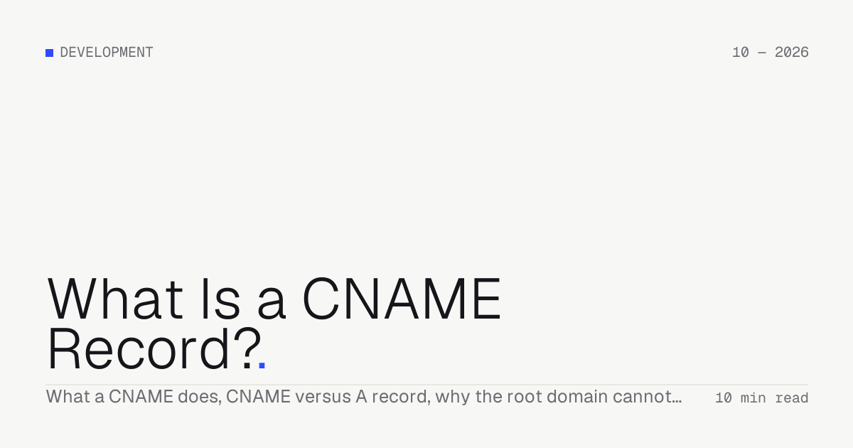 What Is a CNAME Record? — Troiana insight cover