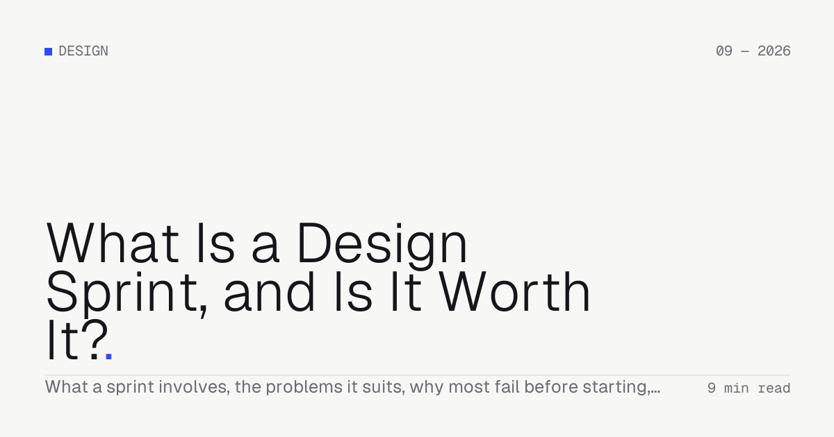 What Is a Design Sprint, and Is It Worth It? — Troiana insight cover