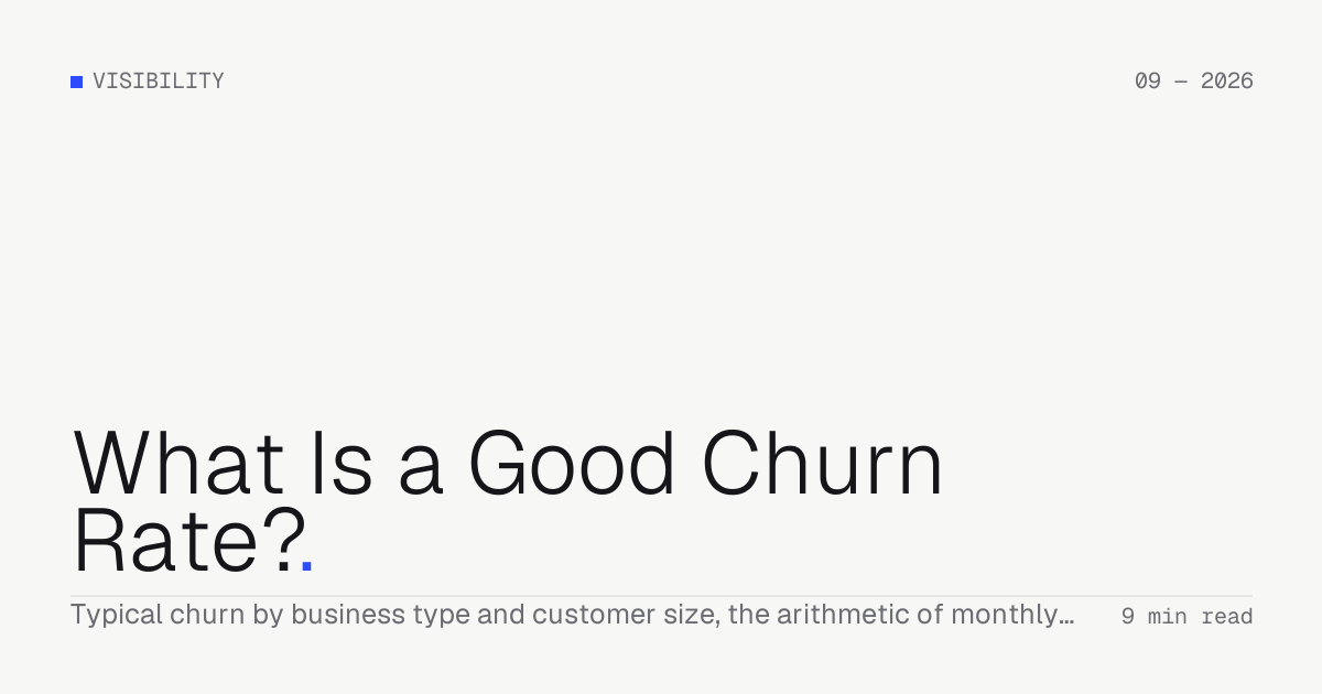 What Is a Good Churn Rate? — Troiana insight cover