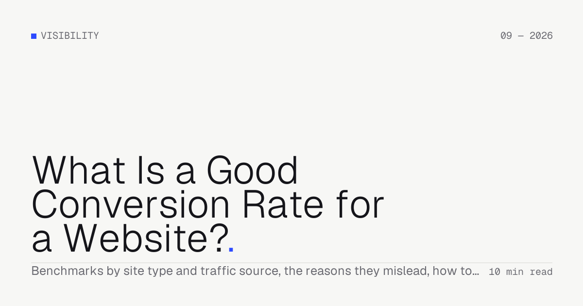 What Is a Good Conversion Rate for a Website? — Troiana insight cover