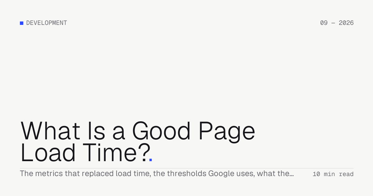 What Is a Good Page Load Time? — Troiana insight cover