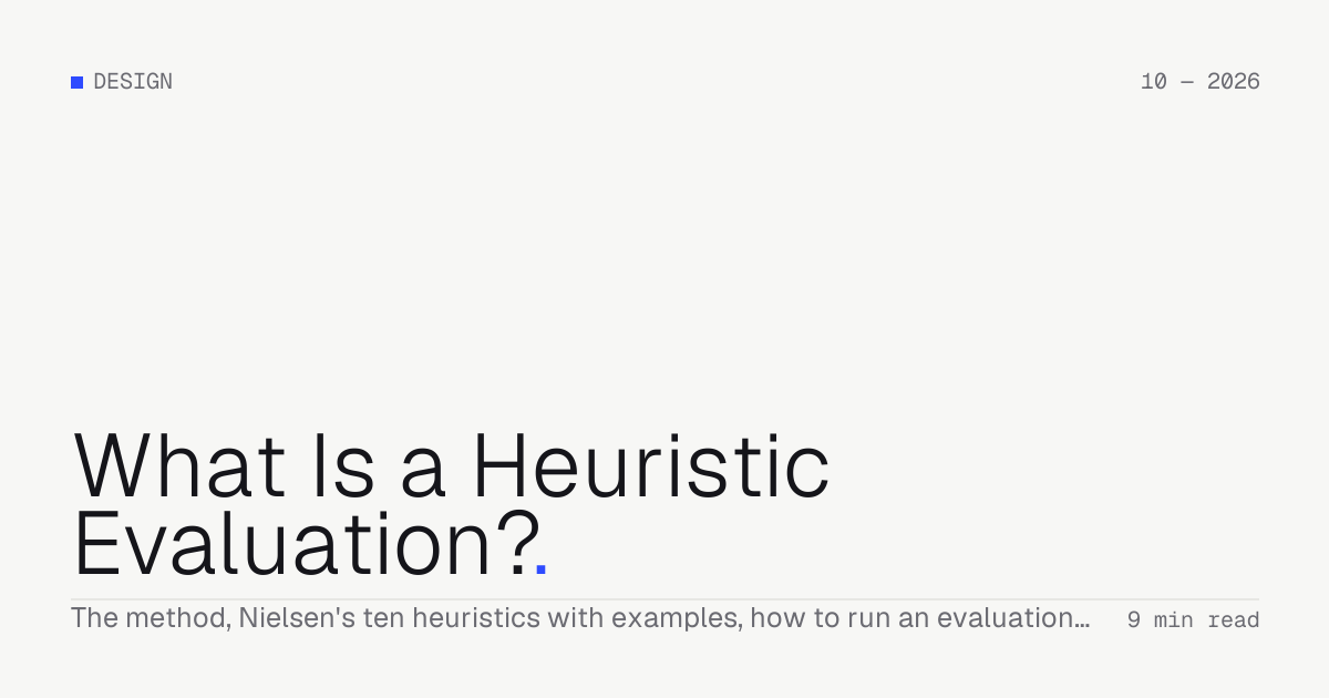 What Is a Heuristic Evaluation? — Troiana insight cover