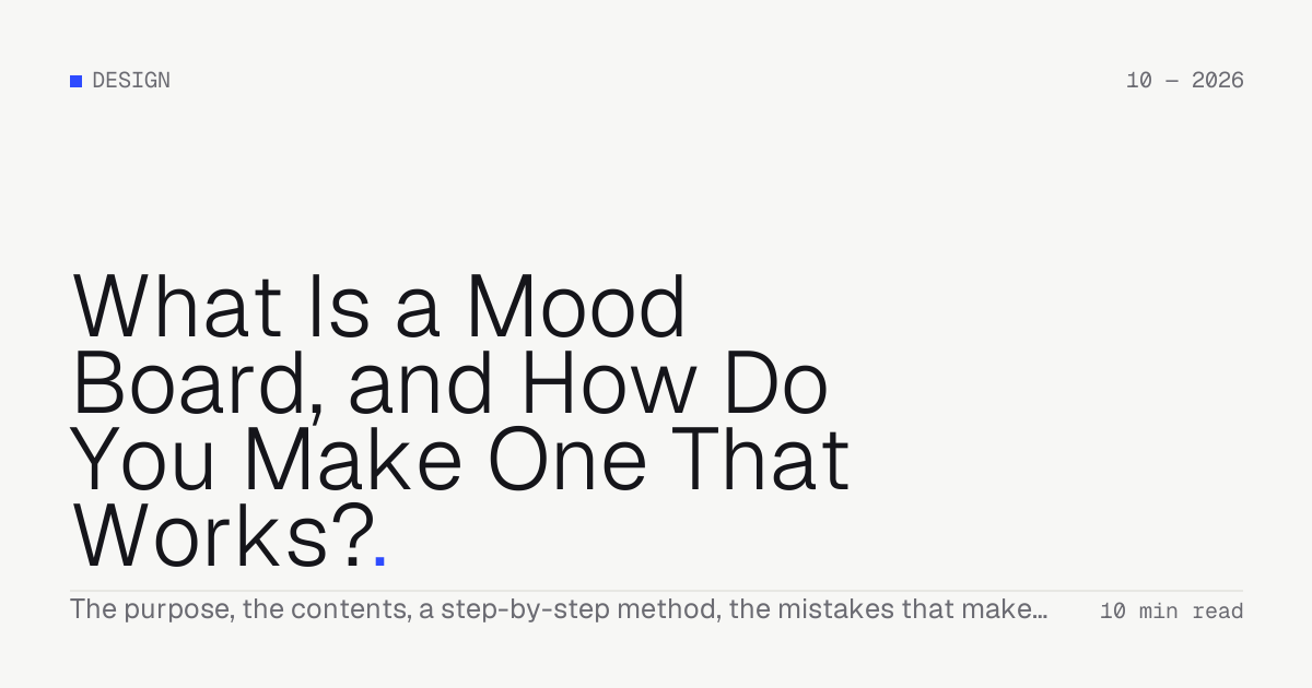 What Is a Mood Board, and How Do You Make One That Works? — Troiana insight cover